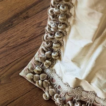 Silk Panels with Ball Fringe