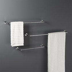 Hex Chrome Towel Bars | CB2 - Bath Towels