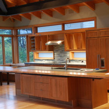 Oak Floors Cherry Cabinets