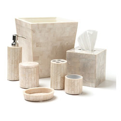 Roselli Trading Mother-of-Pearl Bath Accessories - Bathroom Accessory Sets