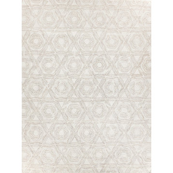 Caprice Handmade Hand-Tufted Wool Beige/Ivory Area Rug, 10'x14'