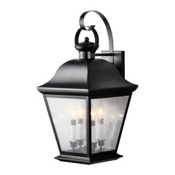 Kichler - Kichler 9704 Mount Vernon Collection 4 Light 28" Outdoor Wall - Black - Outdoor Wall Lights And Sconces