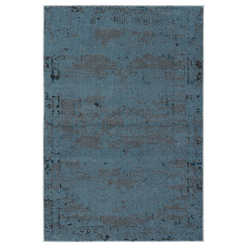 Vibe by Jaipur Living Esposito Medallion Area Rug, Blue and Gray, 10'x14'