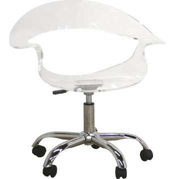 Elia Acrylic Swivel Chair - Clear