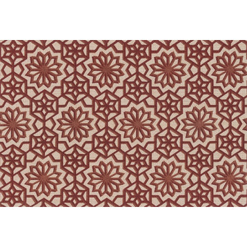 Vero Rug, Natural and Rust, 5'x7'6"