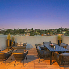 deck and backyard