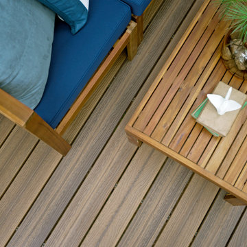 Modern Backyard Deck in the Woods
