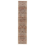 Jaipur Living - Vibe by Jaipur Living Ginia Medallion Blush/Beige Area Rug, 2'6"x12' - Inspired by the vintage perfection of sun-bathed Turkish designs, the Myriad collection is warm and inviting with faded yet moody hues. The Ginia rug boasts a romantically distressed center medallion in soft, neutral tones of terracotta, pink, dark blue, and tan with ivory fringe trim for added texture and antique allure. This power-loomed rug features a plush and durable blend of polyester and polypropylene, lending the ideal accent to high-traffic spaces.