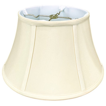Royal Designs Shallow Drum Bell Bouillotte Lamp Shade, Eggshell, 11x17x10, Set o
