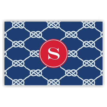 Laminated Placemat Nautical Knot Single Initial, Letter B