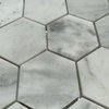 Carrara White Marble 2" Hexagon Mosaic Tile Venato Carrera Honed, 1 sheet