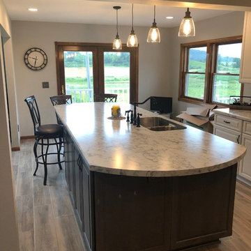 Modern Kitchen Update Done in a Two Tone Color