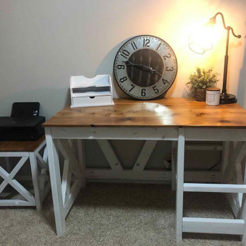 Farmhouse-Style X Base Desk