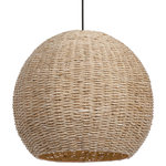 Uttermost - Uttermost Seagrass 1-Light Dome Pendant - Natural Woven Seagrass In A Dome Shape Around A Metal Frame With Slight Antique Brass Accents Give This 1 Lt Pendant Textured Warmth Bringing Nature Inside. 1-100 Watt Max Edison Socket. Includes 15' Cord For Adjustable Installation. Note That Since Seagrass Is A Natural Material, There May Be Slight Color Variations Within A Piece.