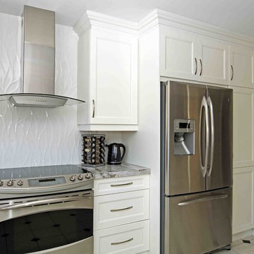 White U-shaped Kitchen