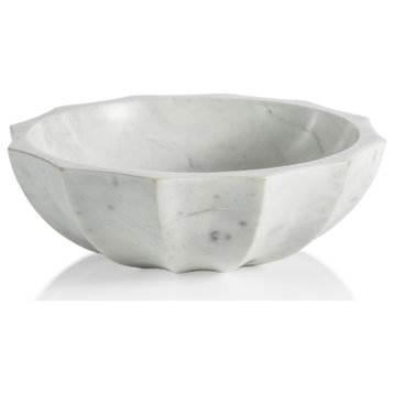 Fulham Scalloped Marble Bowl