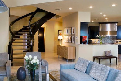 Living room - contemporary living room idea in Miami