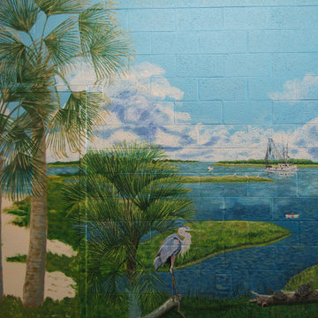 LAURENS MIDDLE SCHOOL MURAL - 13' HIGH X 90' LONG  IN PROCESS NOW