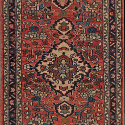 Persian Hamadan runner 2'7 X 9'8 - Area Rugs
