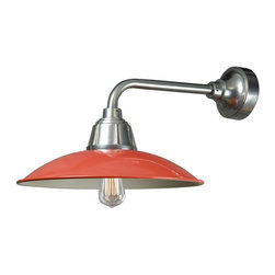 ANP Lighting Euro Barn 1 Light Outdoor Aluminum Wall Sconce in Cantaloupe/Extrem - Products