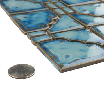 Moonbeam Diva Blue Porcelain Floor and Wall Tile