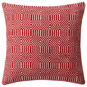 22"x22" Hand Woven Geometric Indoor / Outdoor Decorative Throw Pillow by Loloi