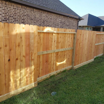 Western Red Cedar Good Neighbor Fence in Bridgeland