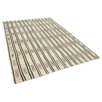 Rug N Carpet - Handwoven Oriental 6' 5'' x 9' 5'' One-of-a-Kind Kilim Rug