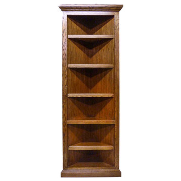Traditional Oak Corner Bookcase, Golden Oak, 72h