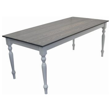 Lewis Farmhouse Table with Turned Legs, 48