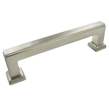 Satin Nickel Modern Square Cabinet Pull Style, 5"-128mm