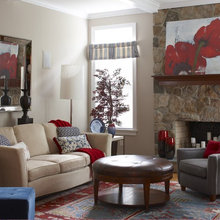 stone fireplace