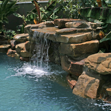 Waterfall & Spa With Beach Entry