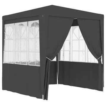 vidaXL Professional Party Tent with Side Walls 8.2'x8.2' Anthracite 0.3 oz/ft²