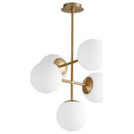 Oxygen Lighting - Oxygen Lighting 3-681-40 Nebula - 21.75 Inch 30W 5 LED Pendant - The striking Nebula pendant is a refreshing take oNebula 21.75 Inch 30 Aged Brass Satin Opa *UL Approved: YES Energy Star Qualified: n/a ADA Certified: n/a  *Number of Lights: 5-*Wattage:6w LED bulb(s) *Bulb Included:No *Bulb Type:LED *Finish Type:Aged Brass