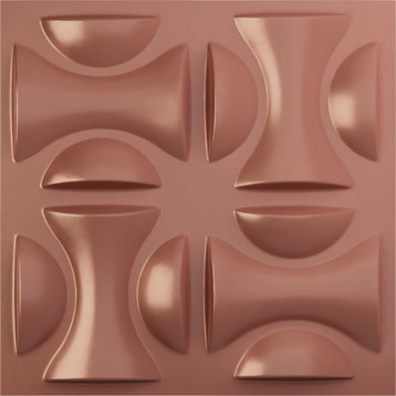 York EnduraWall Decorative 3D Wall Panel, 19.625"Wx19.625"H, Champagne Pink