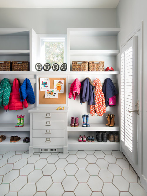 Tiled Mudroom Ideas, Pictures, Remodel and Decor