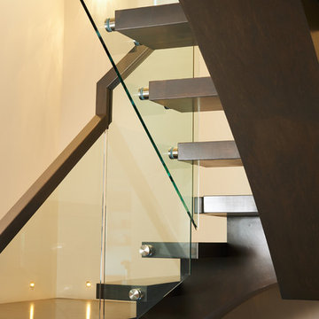 Standoff glass railing