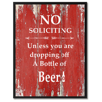 Dropping Off A Bottle Of  Beer Inspirational, Canvas, Picture Frame, 22"X29"