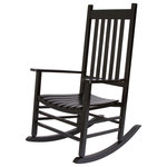 Shine Company - Vermont Porch Rocker, Black - Bring back the sweet memories of childhood with the Vermont Porch Rocker in black. With the same look and feel as the rocker your grandpa used to have, this modern version boasts a polyurethane coat to protect it from rain, heat and sun. Strong enough to withstand the elements without sacrificing the classic look, this rocker features rust-resistant hardware and a load capacity of up to 250 pounds.