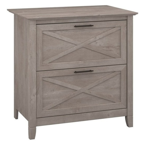 Scranton & Co Lateral File Cabinet in Washed Gray