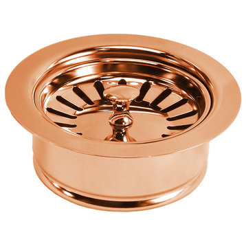 Disposer Trim w/Basket Strainer in Polished Solid Copper