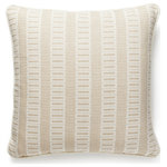 SCALAMANDRE - Lark Stripe Pillow, Sand Dollar, 22" X 22" - Featuring luxury textiles from The House of Scalamandre, this pillow was thoughtfully curated by our design team and sewn together with care in the USA. Effortlessly incorporate a piece of our rich history and signature aesthetic into your home, and shop our pre-styled pillows, made for you!