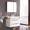 Fresca Medio 32" White Modern Bathroom Vanity With Medicine Cabinet