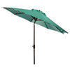 Tiana 9FT Crank Umbrella - Dark Green, White