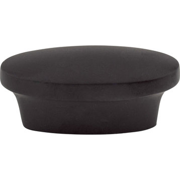 Top Knobs M523 Oval 1-5/8 Inch Oval Cabinet Knob - Flat Black