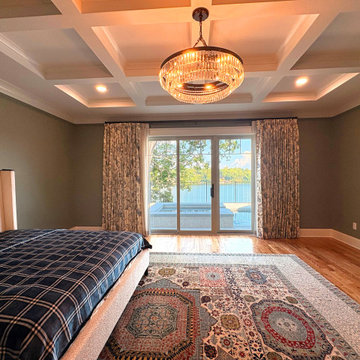 Custom drapery in luxury Lake Norman home