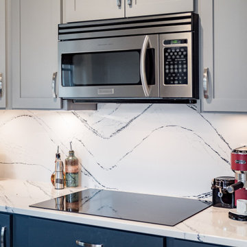 Two-Tone Transitional Kitchen Remodel Done with Cabinet Refacing