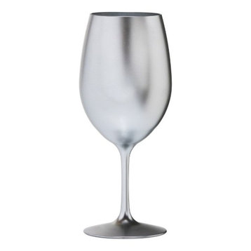 Silver Metallic-Look Acrylic Large Wine Glass