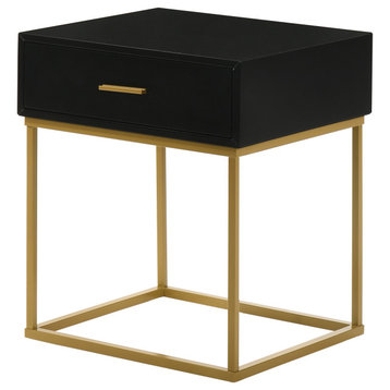 Catalina 1 Drawer Night stand, Black